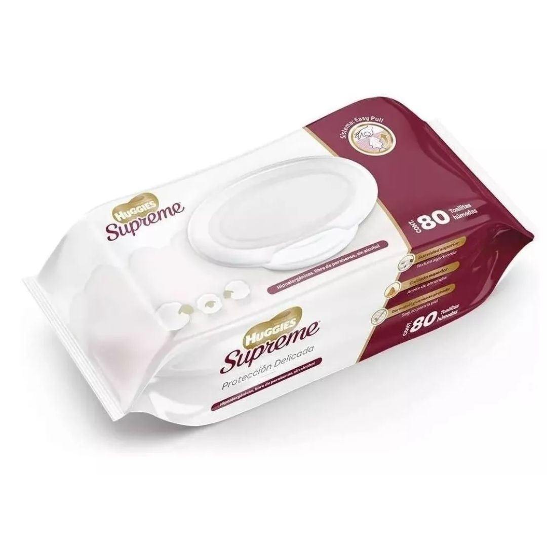 Toallitas Húmedas Huggies Supreme Caja 6 Paquetes De 80 Toallitas