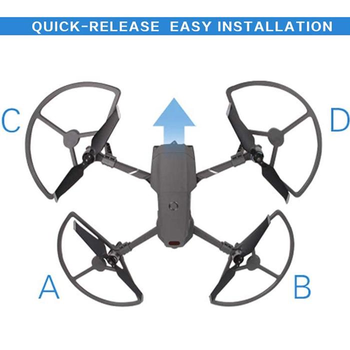 Juego de Protectores para Hélices, MXELM-001-16, 4 Protectores, Leds Rojo/Verde/Azul, DJI Mavic Air 2/Zoom, Plástico,, 680 Series