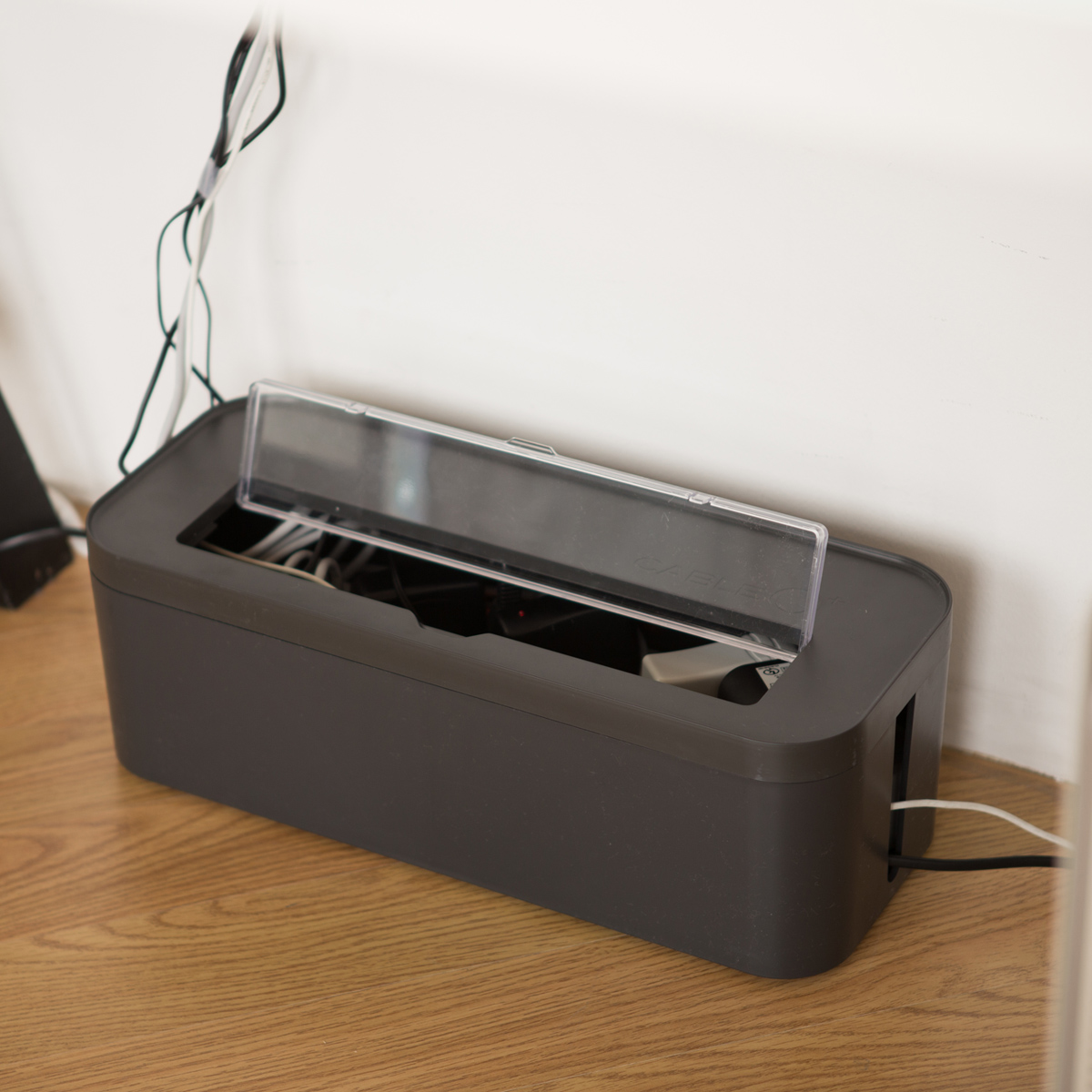 Caja Organizadora Para Ocultar Cables, Negro