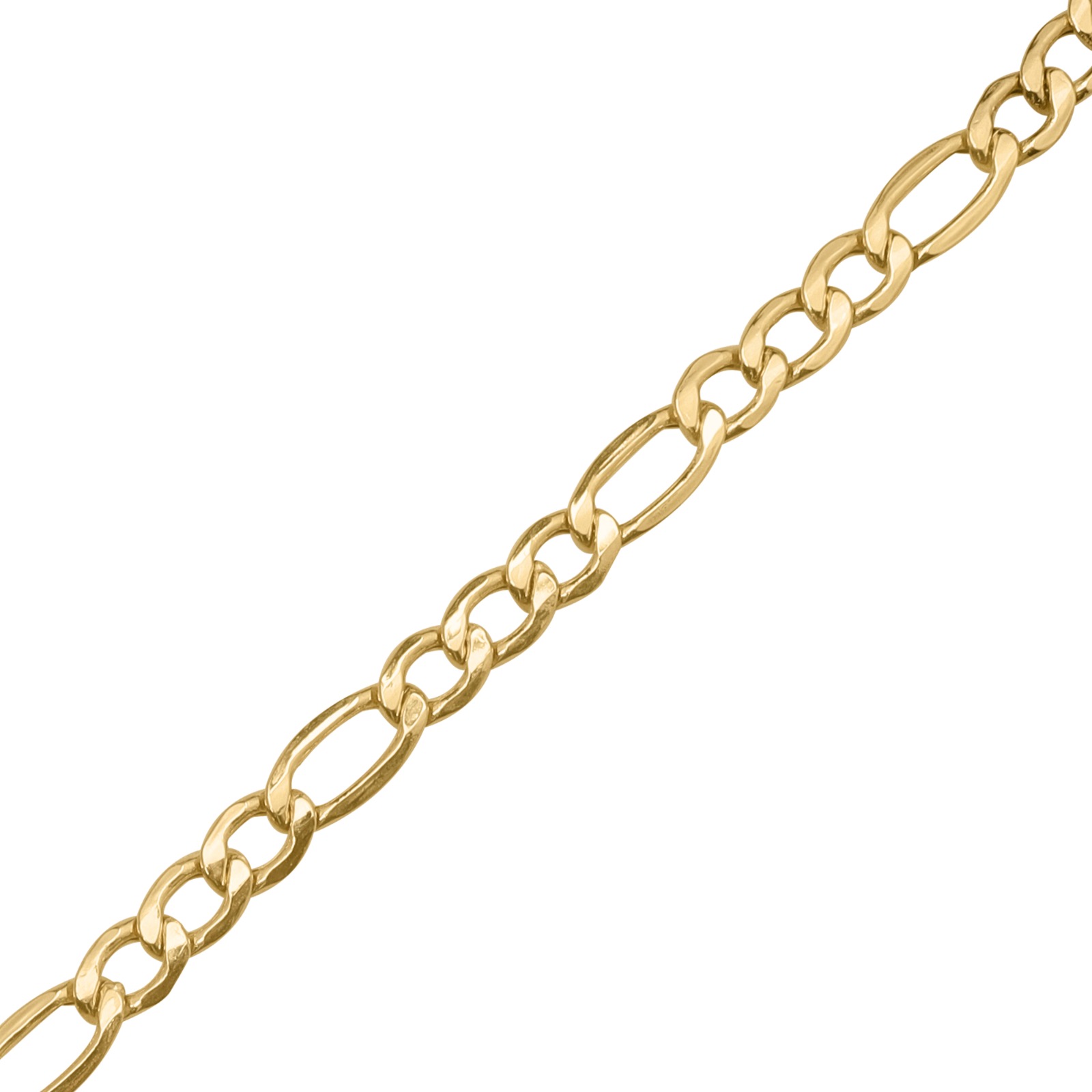 Pulsera 3x1 Figaro Esclava Oro 10k Italiano 18cm - 5.6mm
