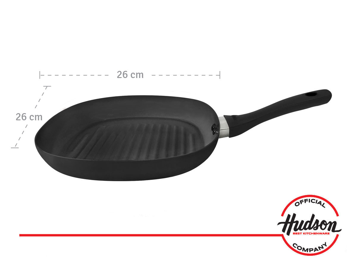 Sartén Plancha Doble Antiadherente 26 Cm Aluminio Negro Huds