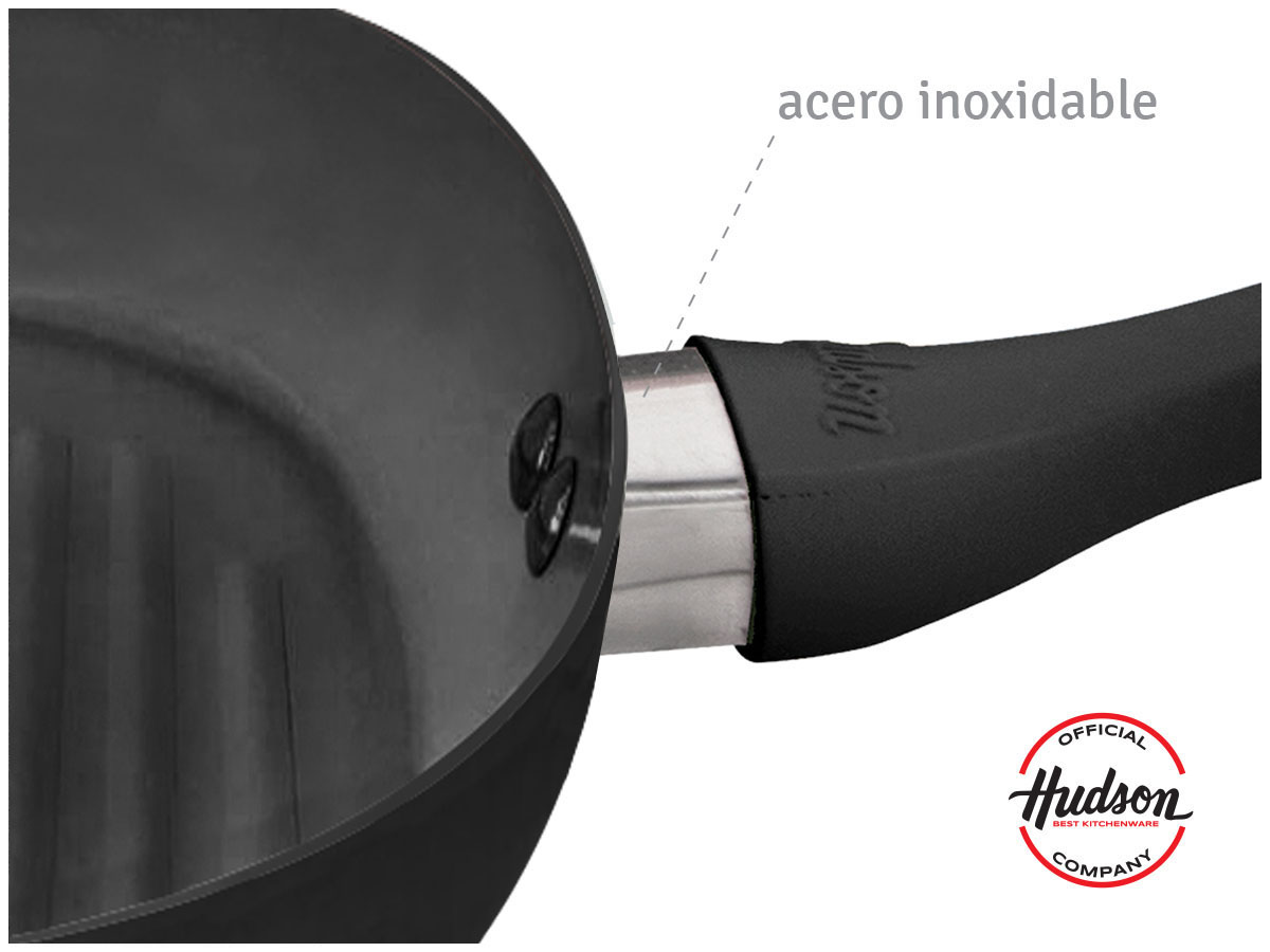 Sartén Plancha Doble Antiadherente 26 Cm Aluminio Negro Huds