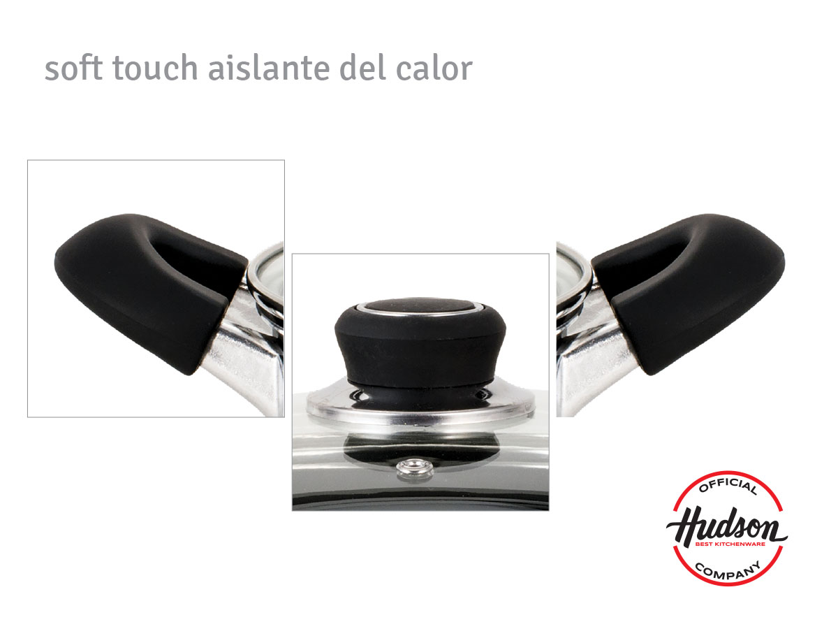 Cacerola 26 Cm Aluminio Negro Antiadherente Tapa Vidrio