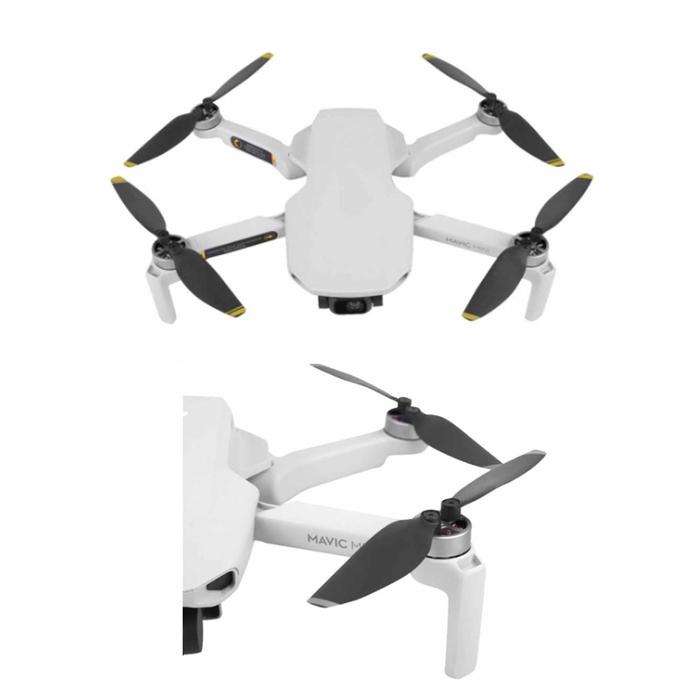 Hélices Fácil de Colocar en Dron, MXMNB-002-5, 8 Hélices, Negro con Plata, Mavic Mini /2/SE, 12 Tornillos, 1 Destornillador, MiniBlack