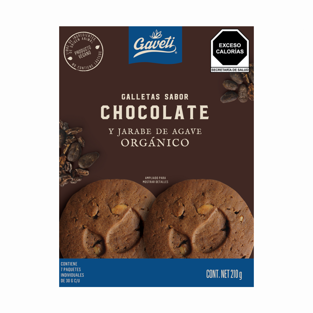 Paquete Galletas Veganas de Chocolate Gaveti 210 g 
