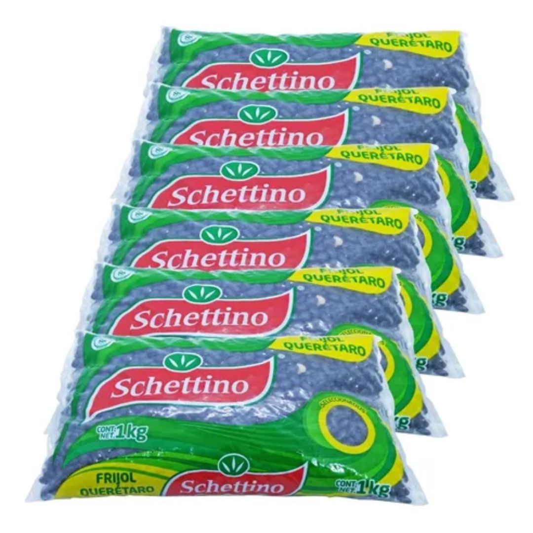 Frijol Negro Schettino 1kg Seleccion Queretaro 6 Piezas