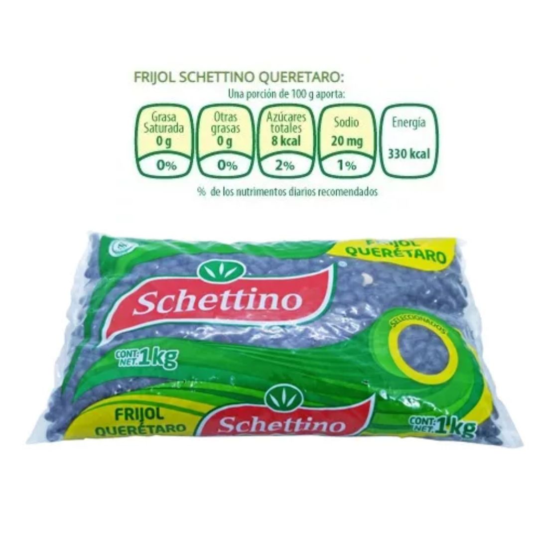 Frijol Negro Schettino 1kg Seleccion Queretaro 6 Piezas