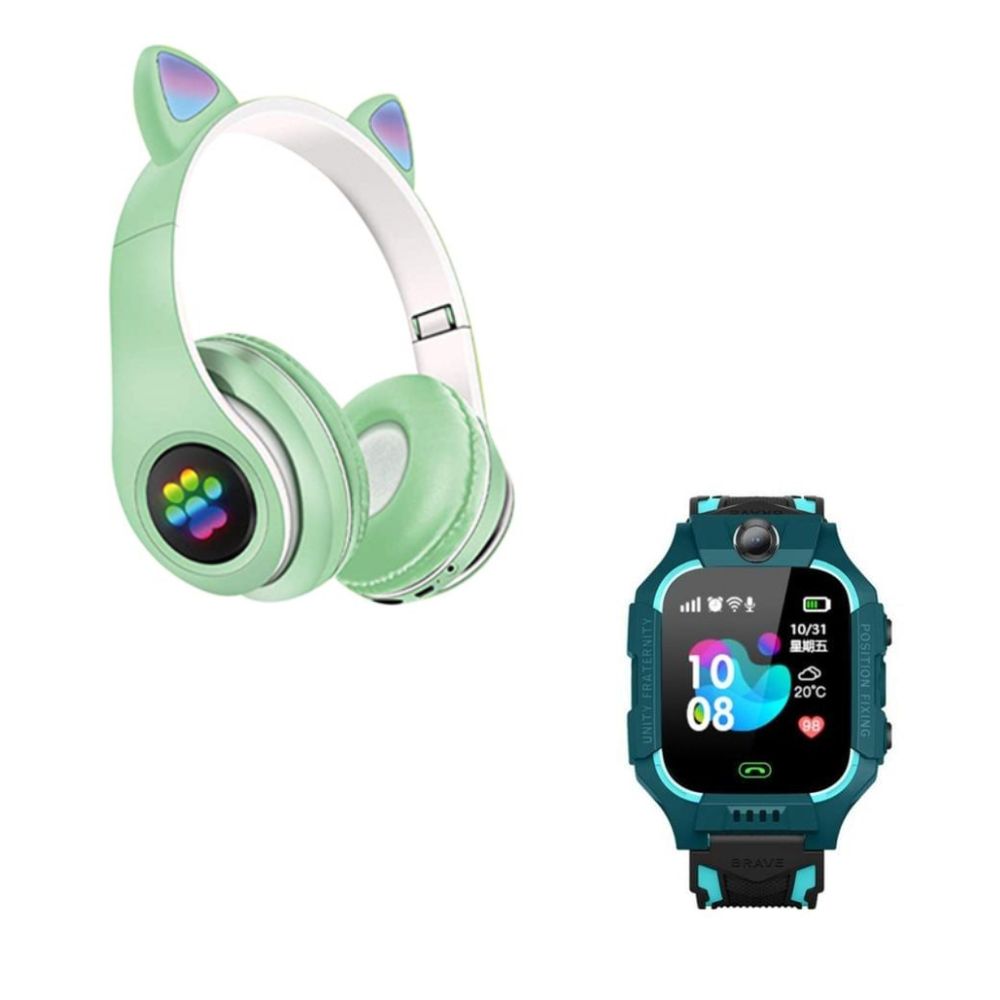 Kit de audífonos y smartwatch GPS Gadgets&Fun para niños