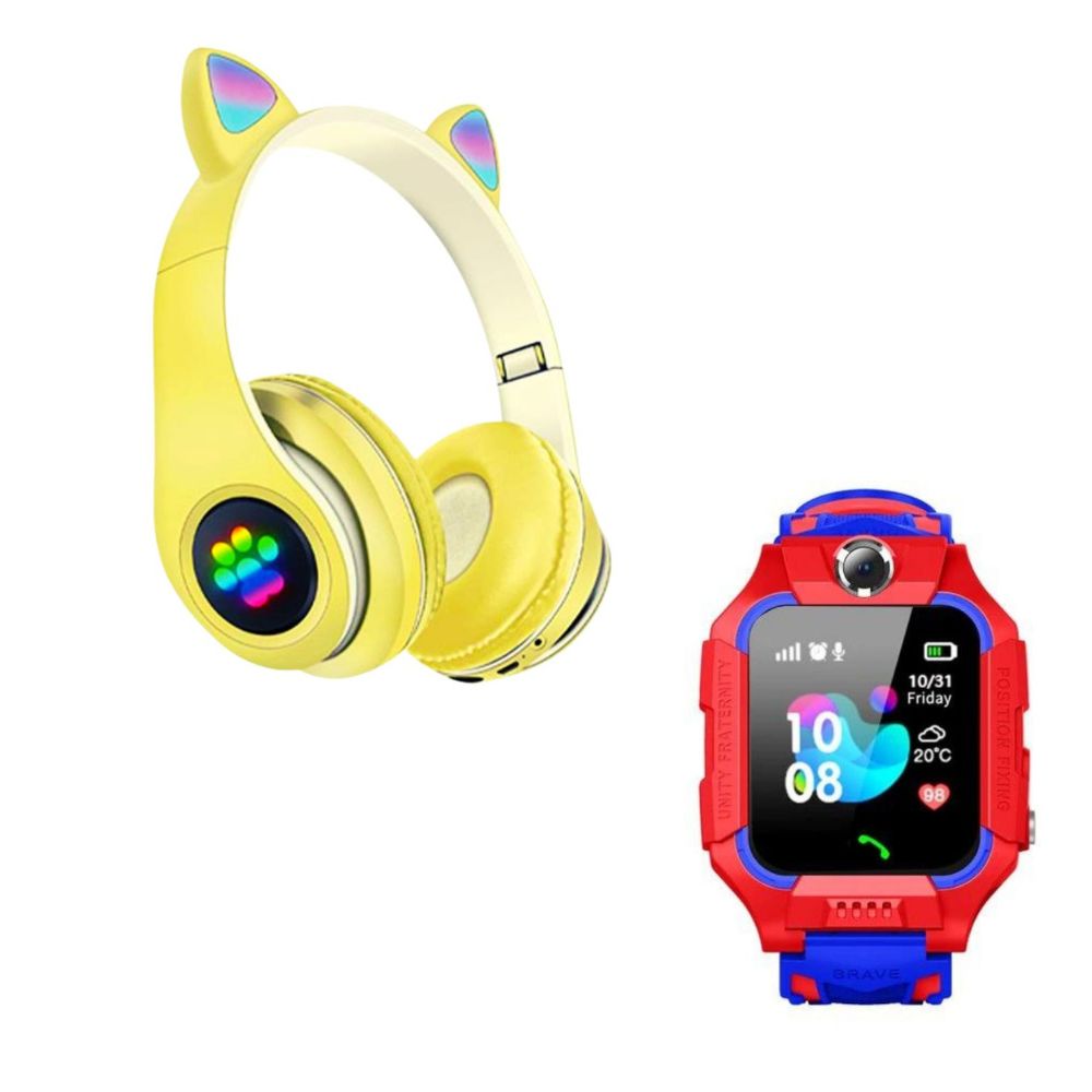 Kit de audífonos y smartwatch GPS Gadgets&Fun para niños