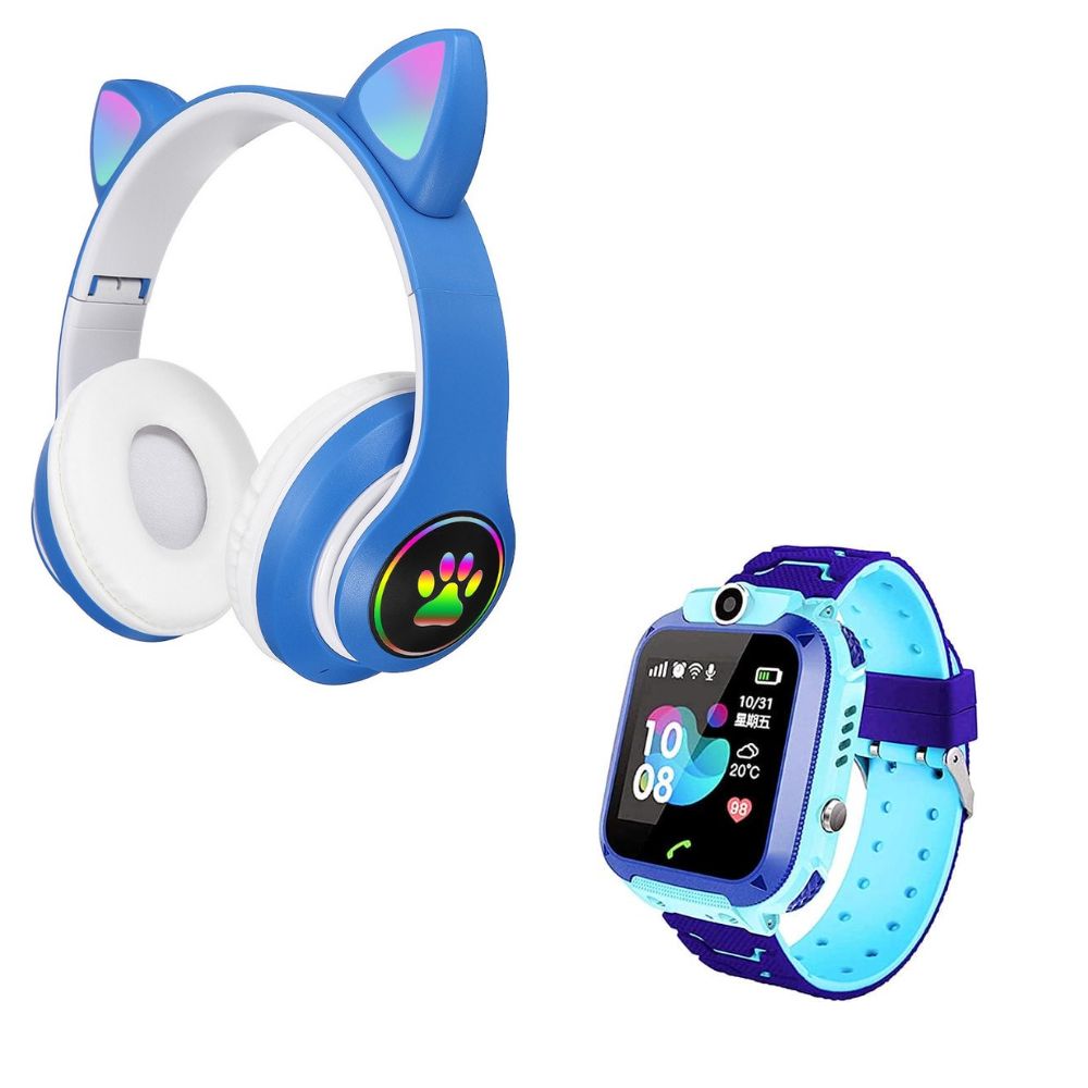 Kit de audífonos y smartwatch GPS Gadgets&Fun para niños