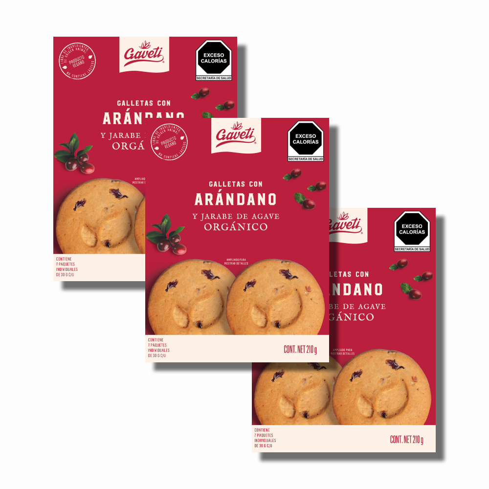 Paquete Galletas Veganas de Arándano Gaveti 210 g