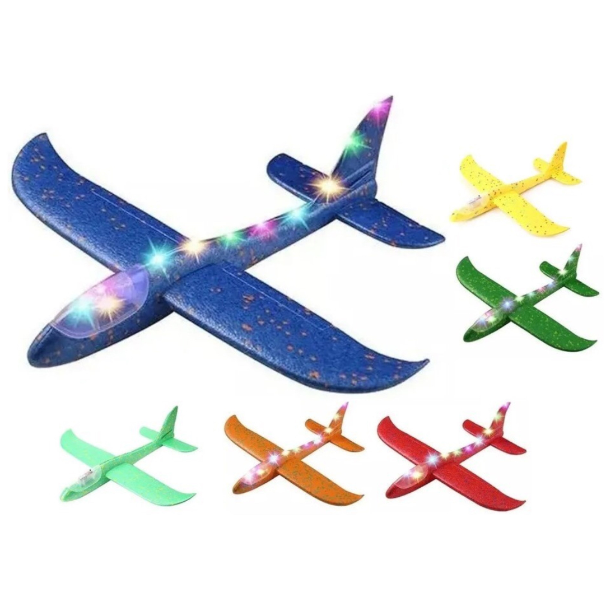 3 Juguete Aeroplano Ultraligero Con Luces Led Avion Grande