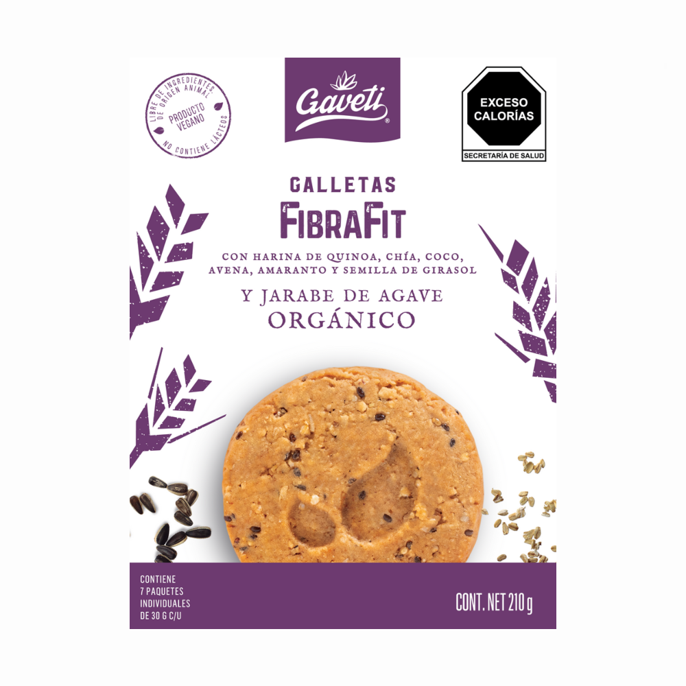 Paquete Galletas Veganas de Fibra Gaveti 210 g 