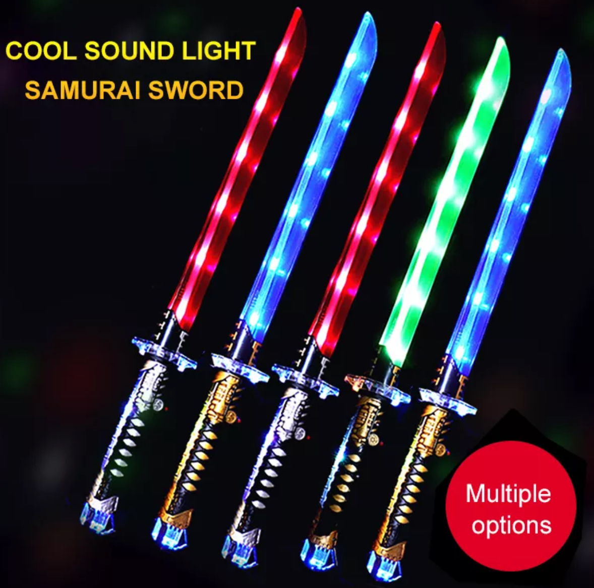 Espada Sable Samurai Luz Led Y Sonido Katana Juguete