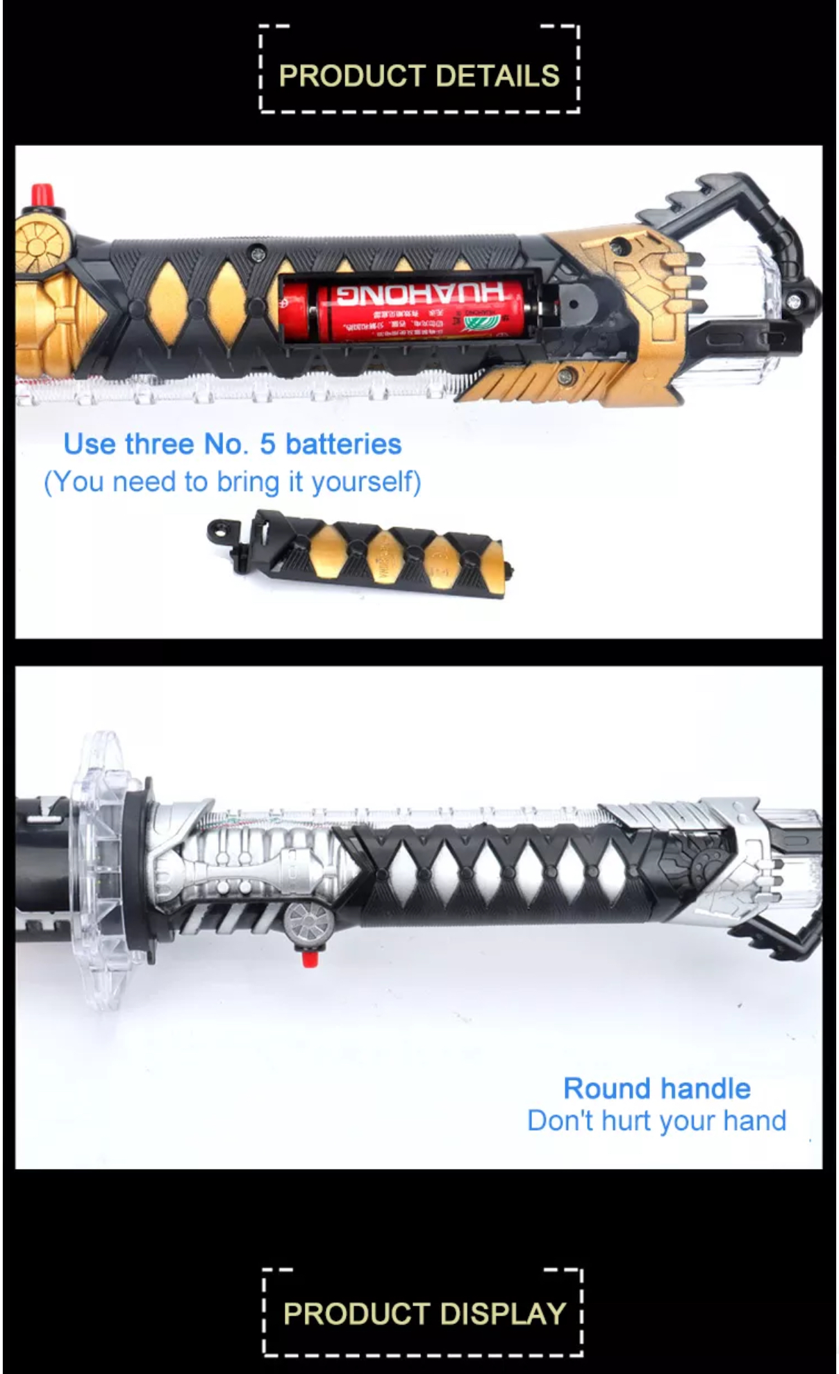 Espada Sable Samurai Luz Led Y Sonido Katana Juguete