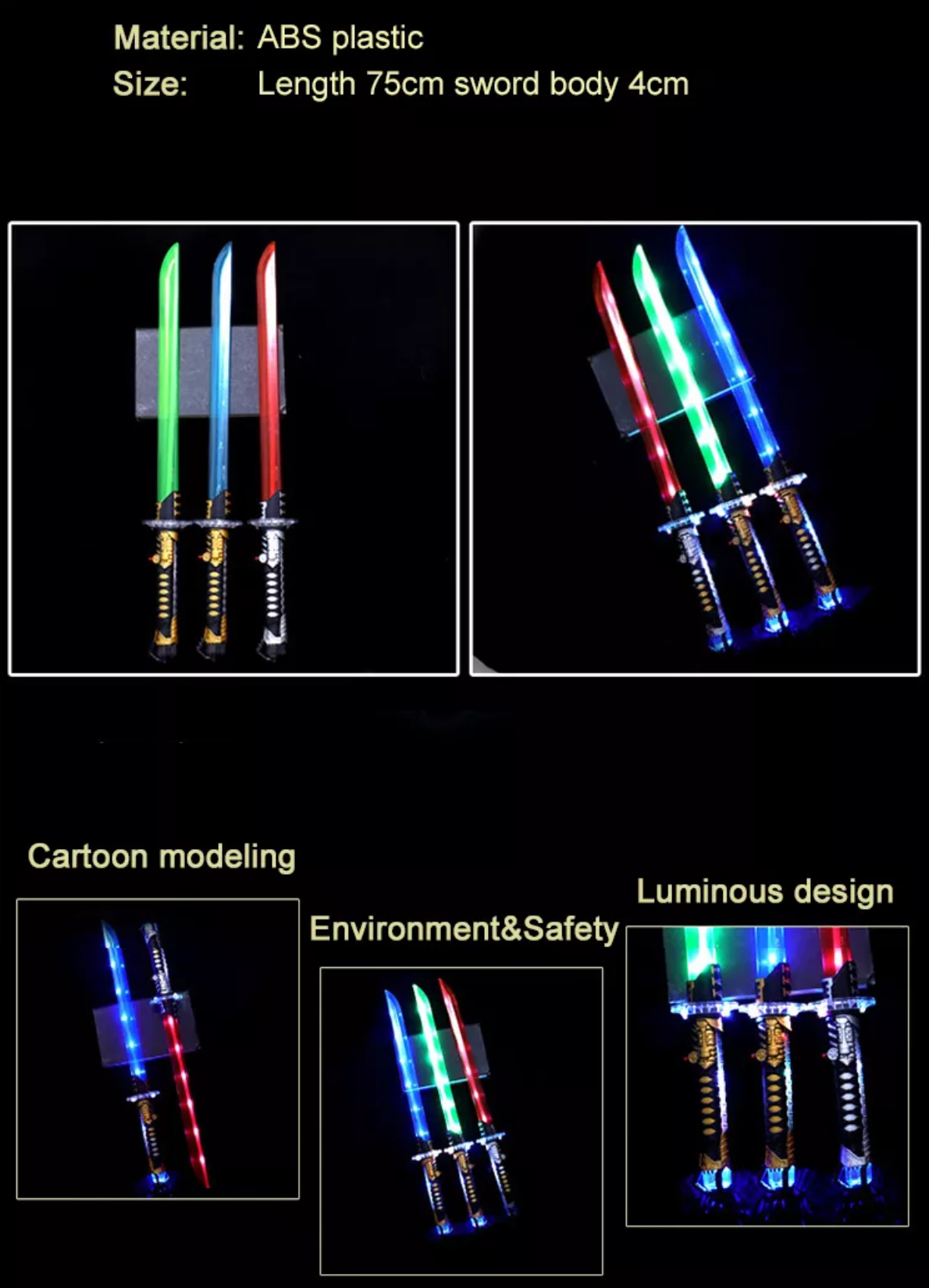 Espada Sable Samurai Luz Led Y Sonido Katana Juguete