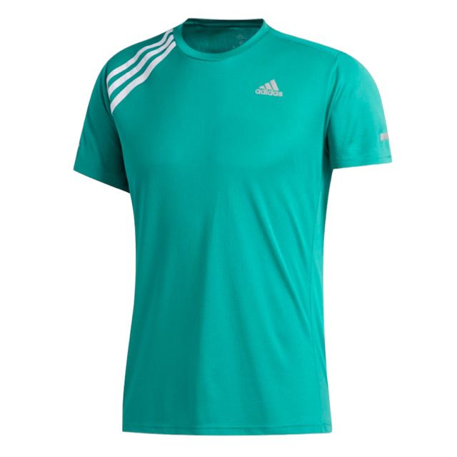 Playera Adidas para Correr Run It 3 Franjas para Caballero.