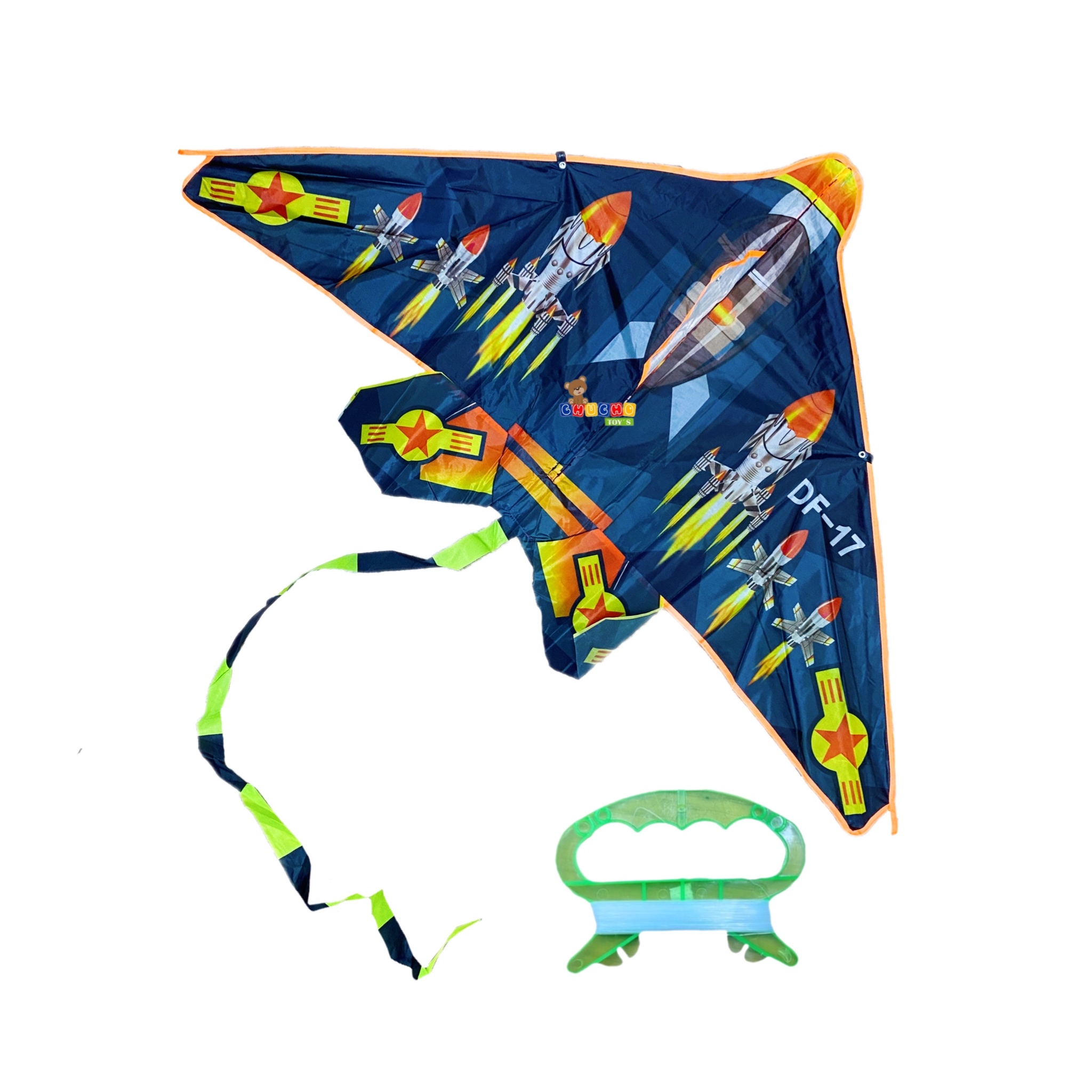 3 Papalote Avión Cohetes Económico Cometa Volantín 115cm