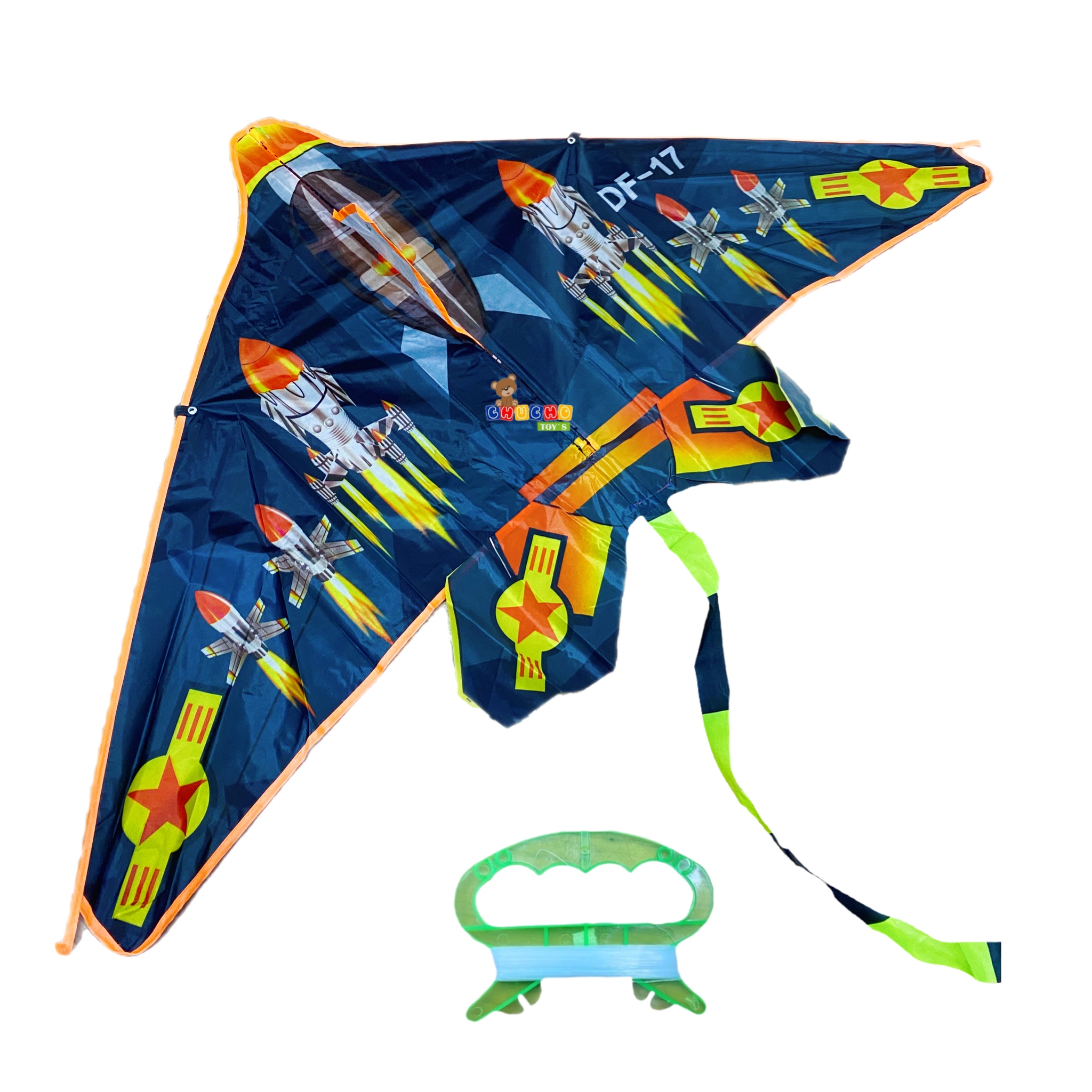 3 Papalote Avión Cohetes Económico Cometa Volantín 115cm