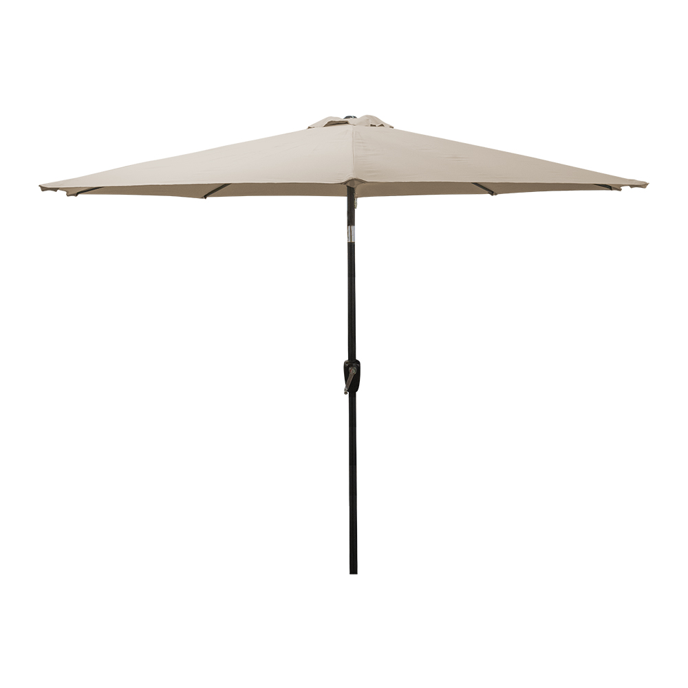 CASA EASTER Sombrilla Beige de Poliester 2.7 M Diametro Resistente con Angulo de inclinacion para Patio, jardín, Playa