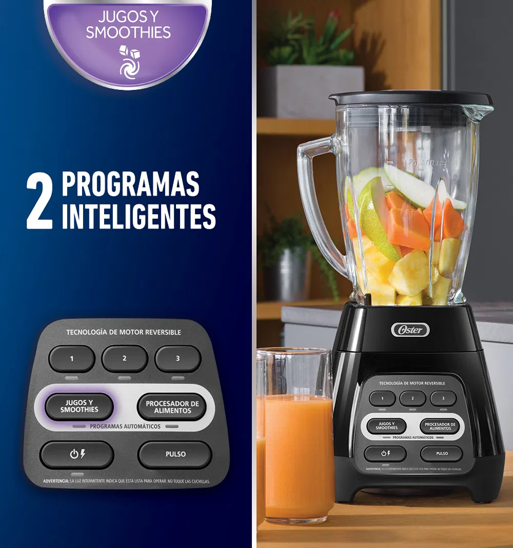 Licuadora Oster con tecnología reversible BLSTPYG1209B