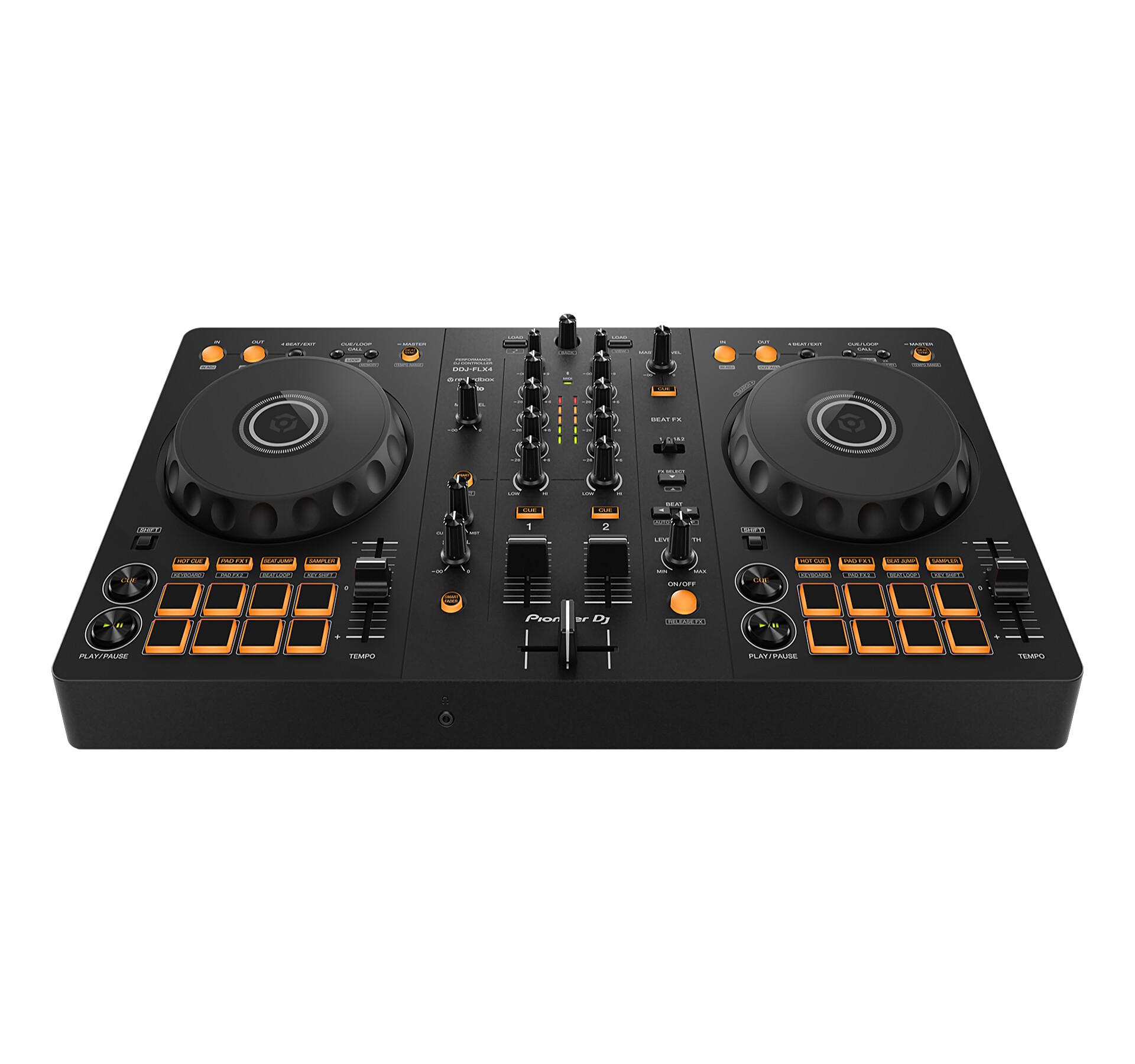 Pioneer Controlador DJ DDJ-FLX4 driver de DJ Rekordbox y Serato de 2 barajas - Grafito