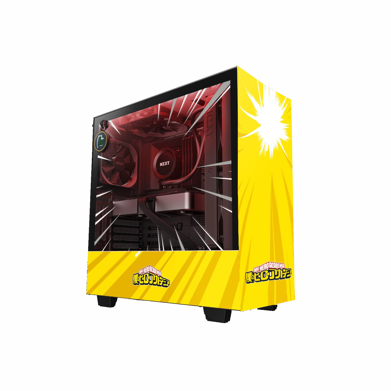 Gabinete Nzxt H510I Rivals Amarillo Miditower Atx S/Fuente Cristal Usb 3.2 Ca-H510I-Mh-Rv
