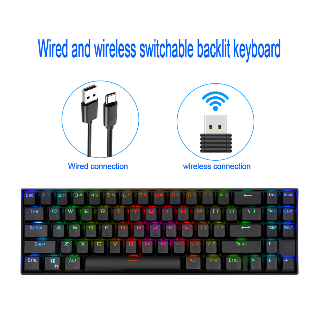 Teclado K599-KRS , Deimos, Wired & Wireless Mechanical keyboard, RGB
