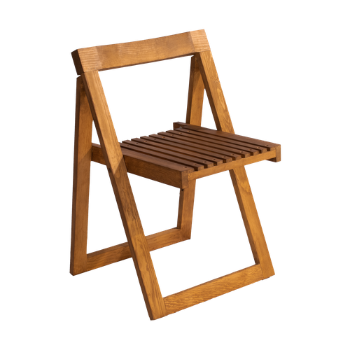Set de 4 sillas de madera plegables Modelo Terraza . Rústico Tratable .  Leer Descripción