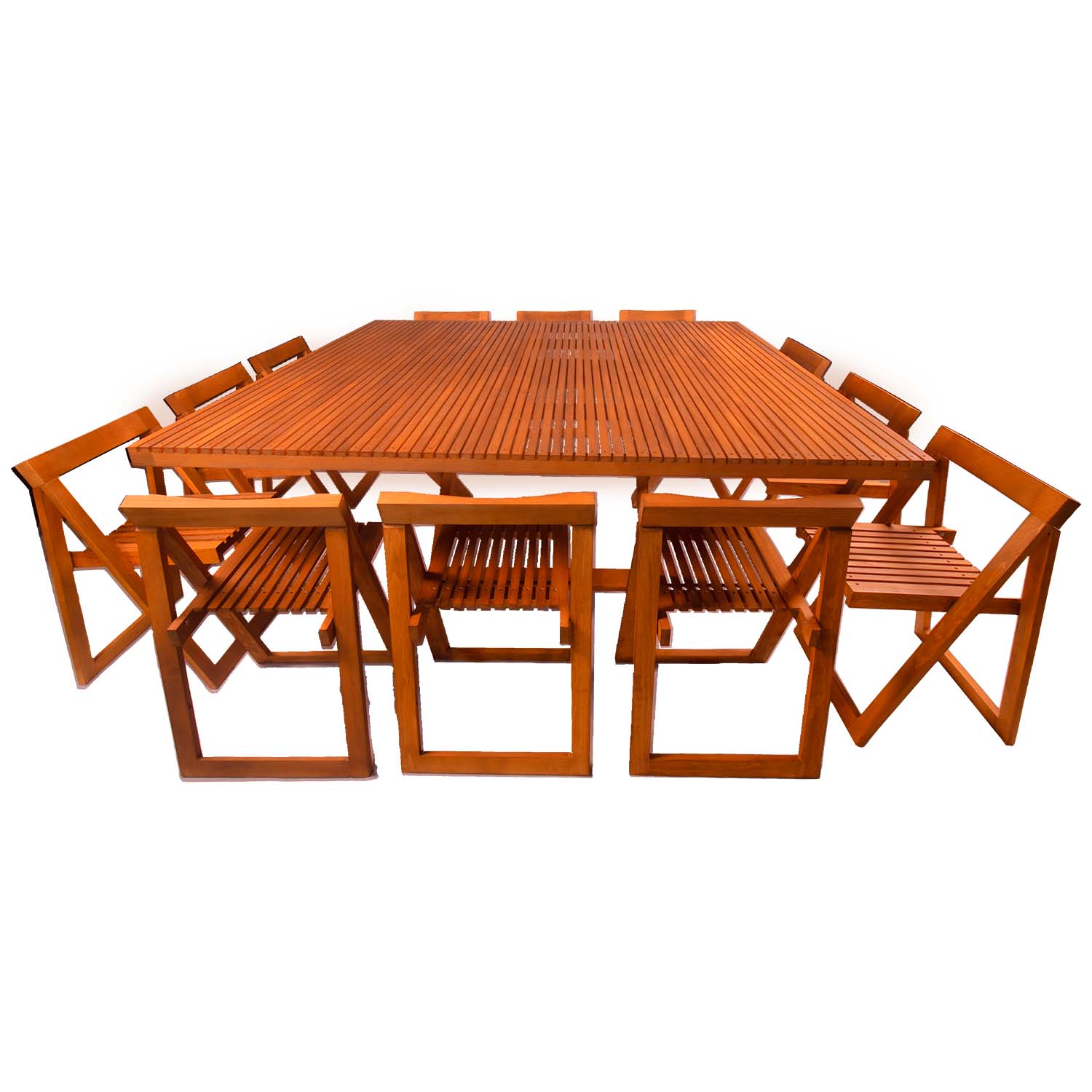 Comedor Cuadrado Modelo Terraza 12 personas 180x180 . Rústico Tratable . Leer Descripción