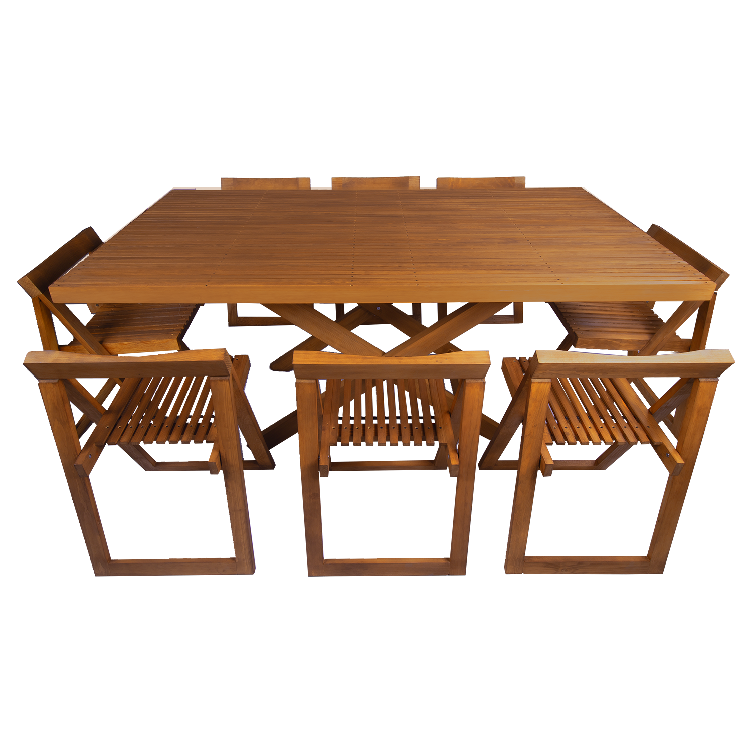 Comedor Rectangular Modelo Terraza 8 personas 100x180 . Rústico Tratable . Leer Descripción