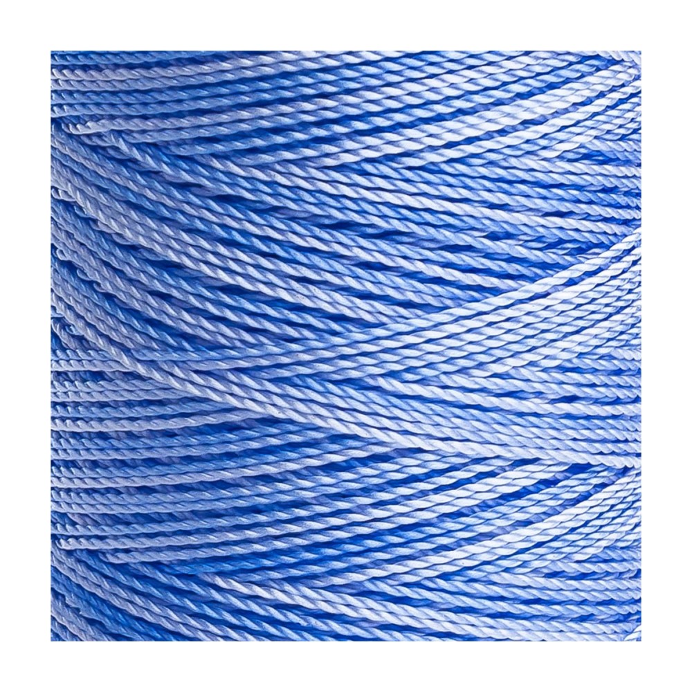Caja 6 Pzs Hilo Crochet Nylon Azul/Blanco Selanusa
