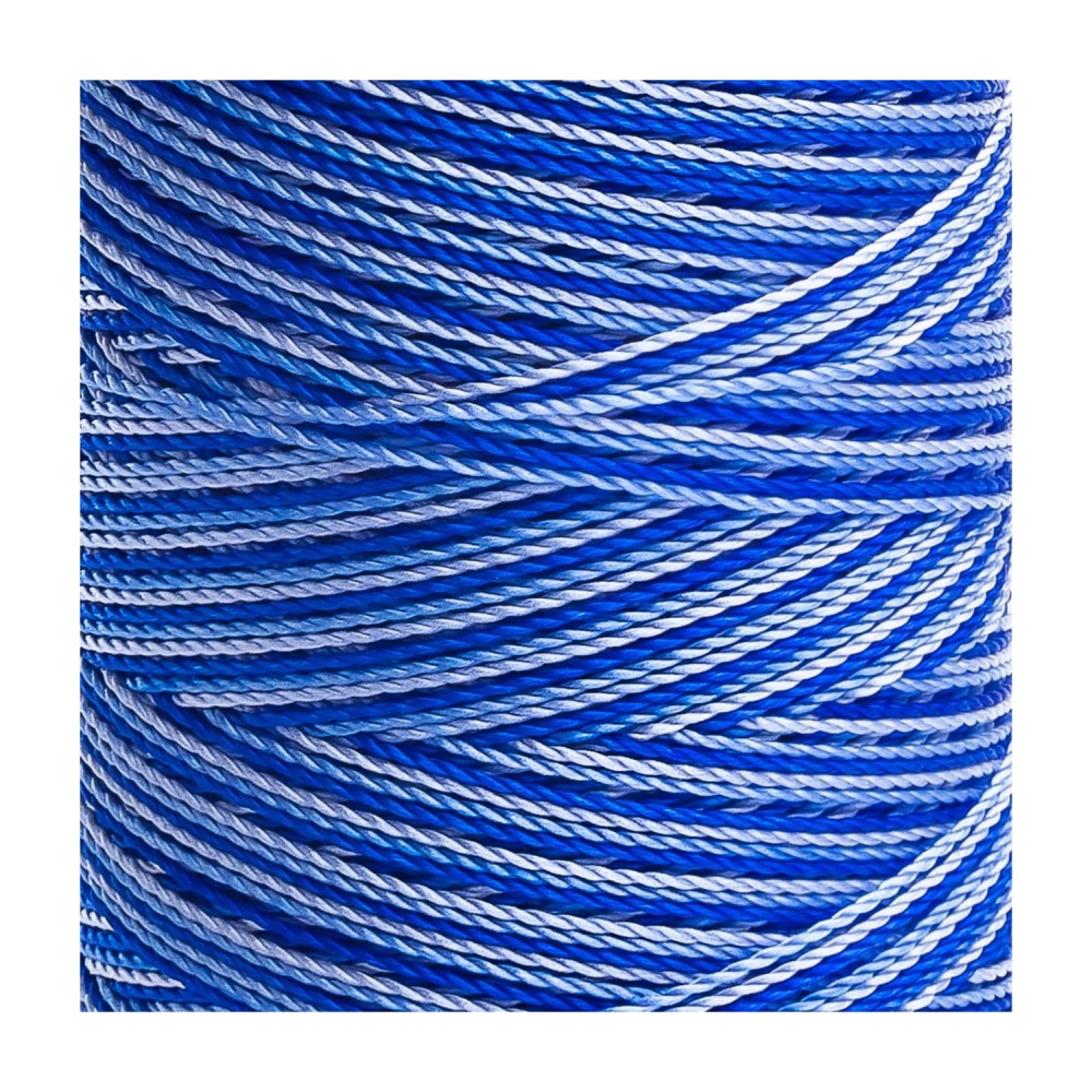 Caja 6 Pzs Hilo Crochet Nylon Azul rey/Blanco Selanusa