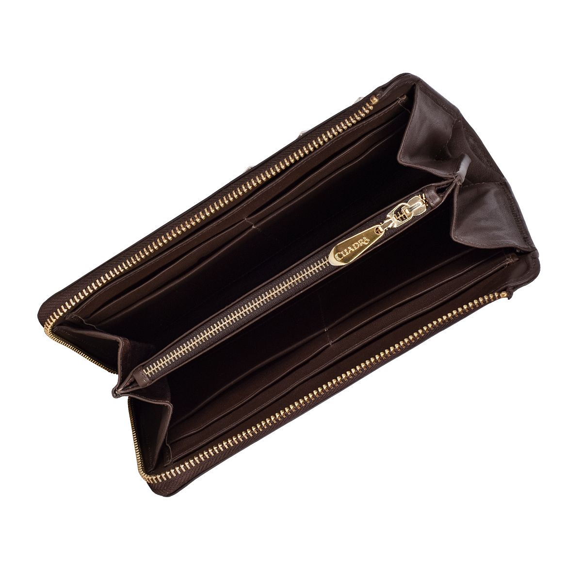 Billetera Cuadra en piel genuina de mantarraya para Dama