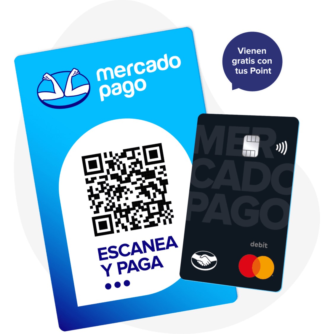 Kit Terminal Mercado Pago Point Blue (Terminal + QR + Tarjeta) La terminal más Ligera con Bluetooth Que Acepta Todas Las Tarjetas