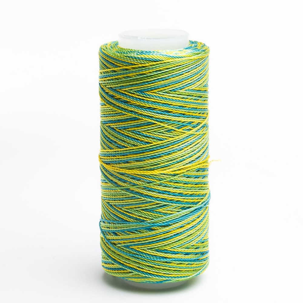Caja 6 Pzs Hilo Crochet Nylon Verde/Amarillo Selanusa