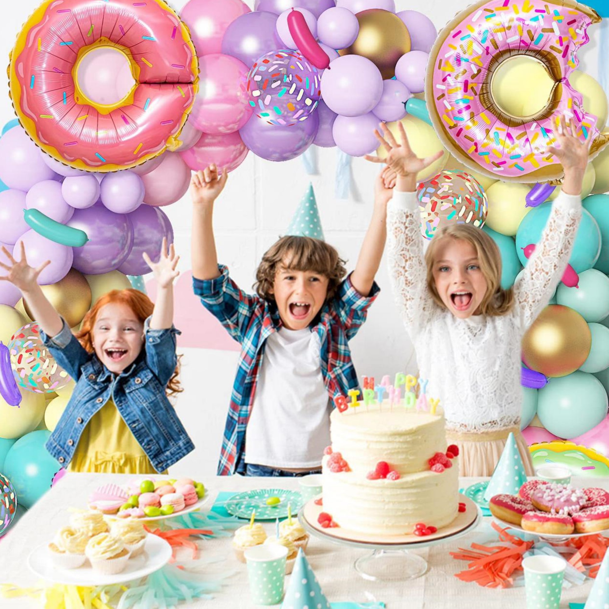 Sweet Globos Para Decoración Kit Fiesta Donas Y Helado