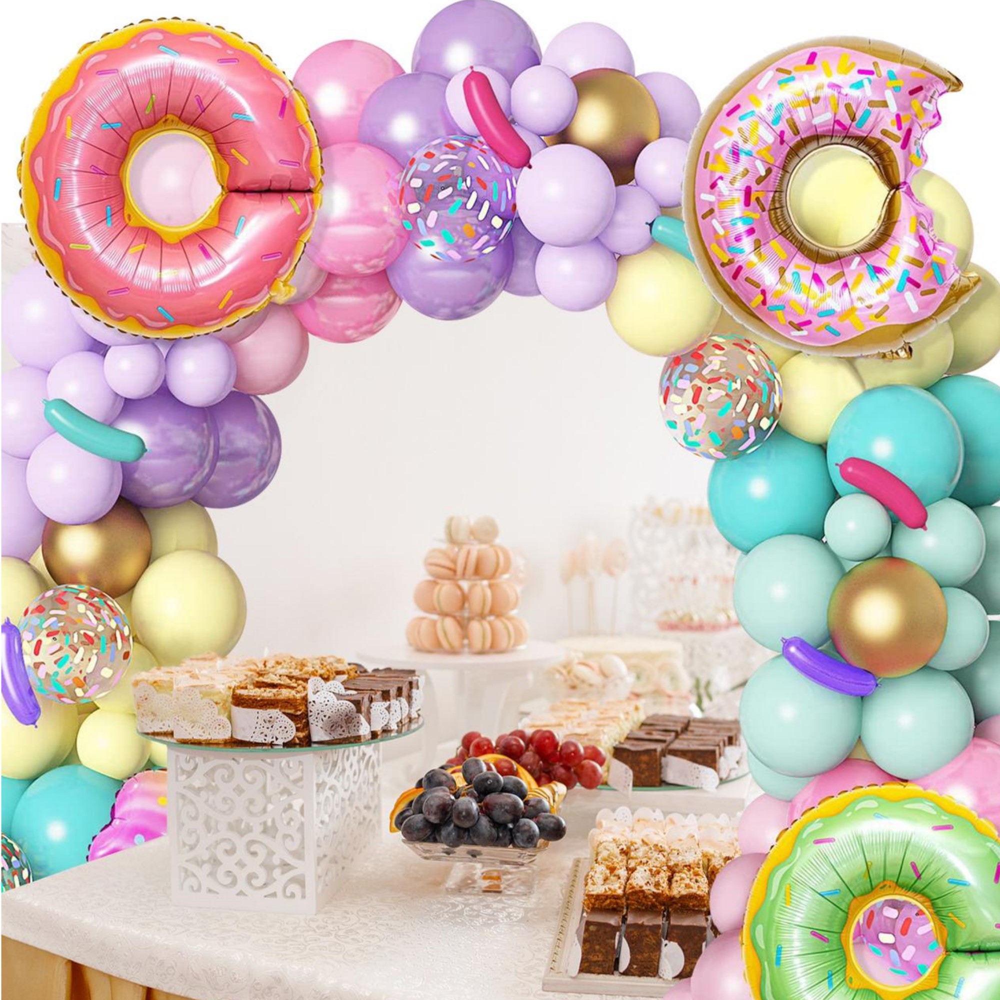 Sweet Globos Para Decoración Kit Fiesta Donas Y Helado