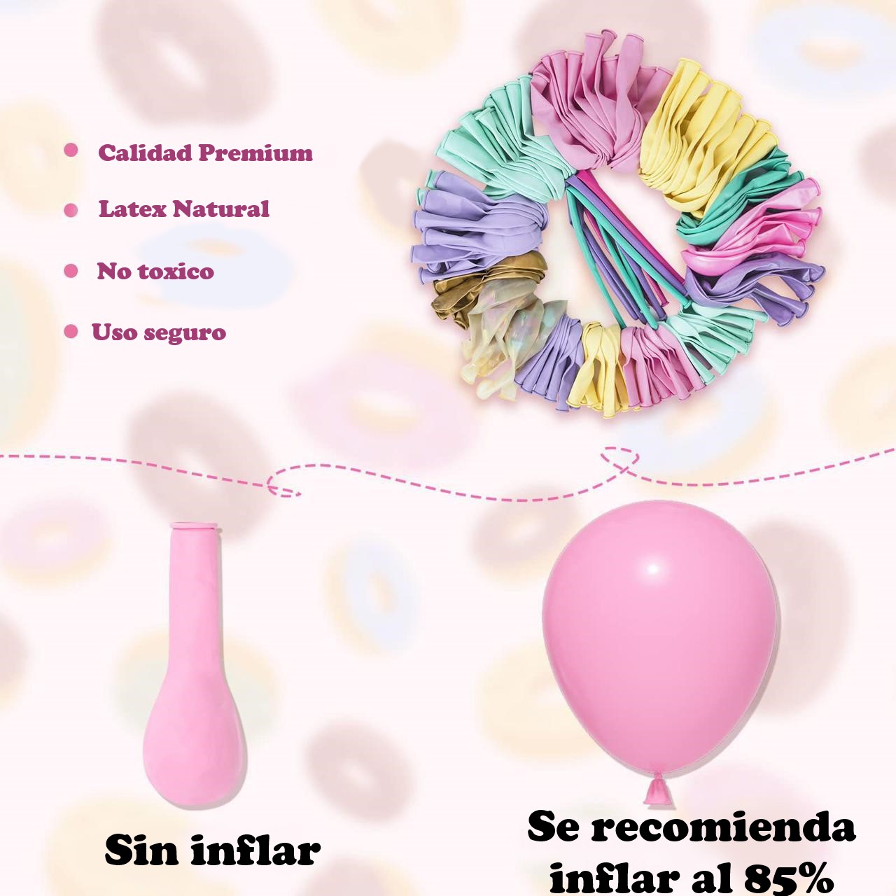 Sweet Globos Para Decoración Kit Fiesta Donas Y Helado