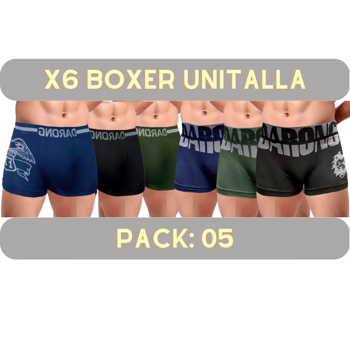Pack 6 Boxer Caballero Mayoreo Calzones Hombre Microfibra