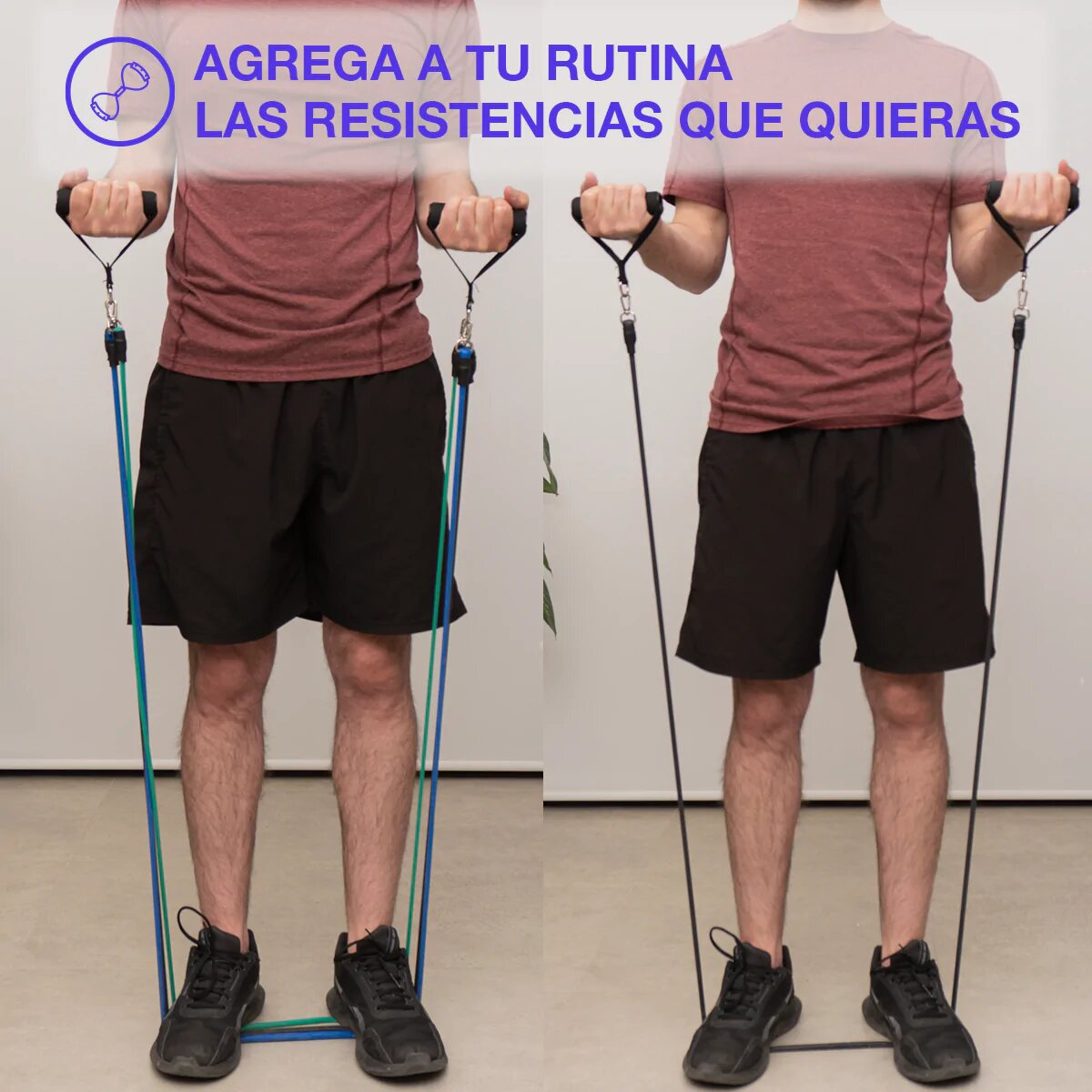 Bandas Elásticas De Resistencia Ejercicios Kit De 11 Piezas.