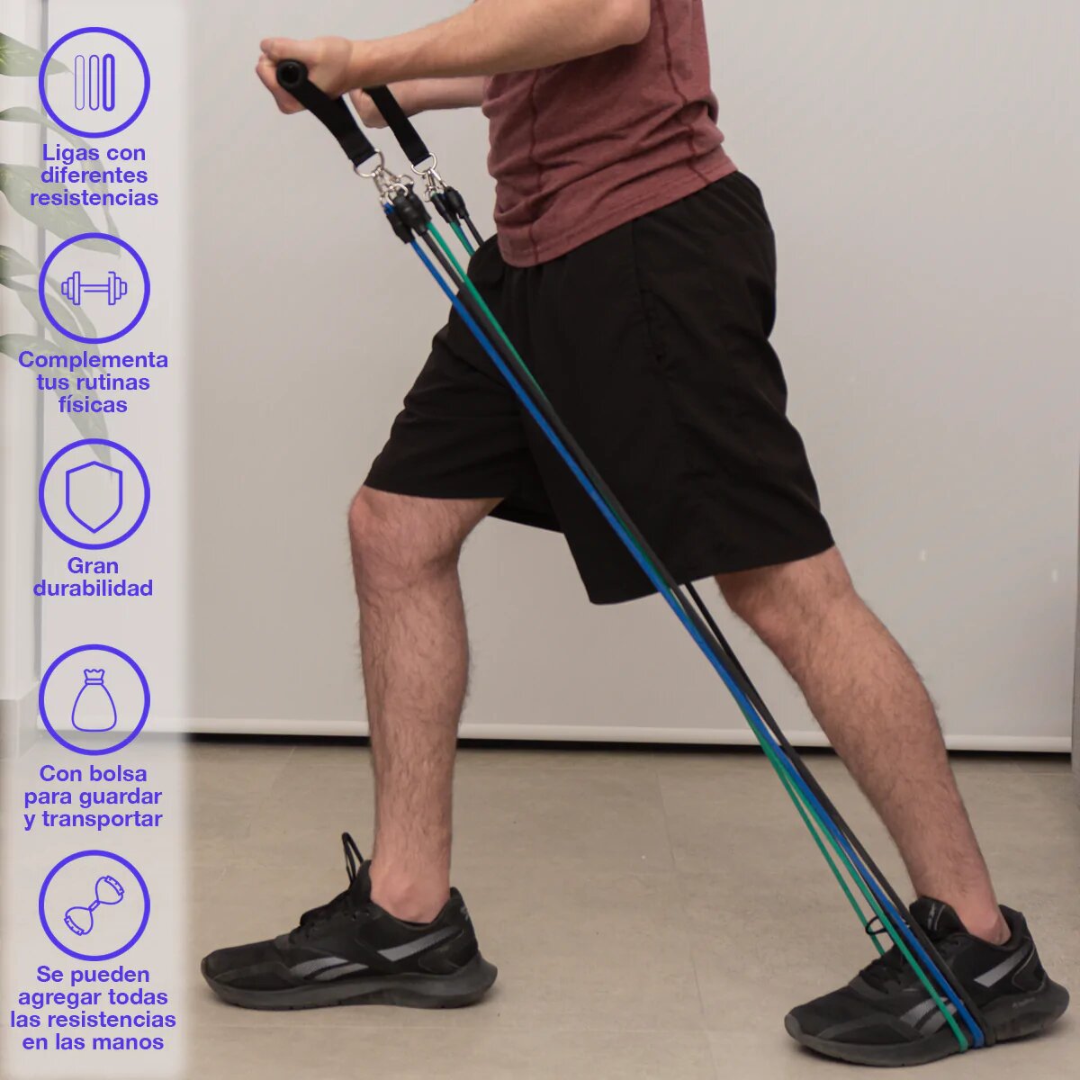 Bandas Elásticas De Resistencia Ejercicios Kit De 11 Piezas.