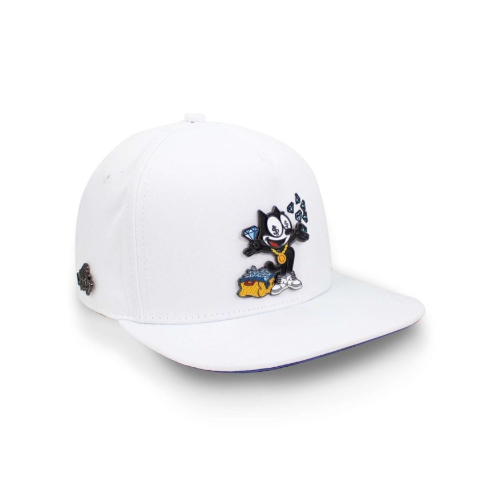 Gorra Snapback Cash Only blanco FELIX 01