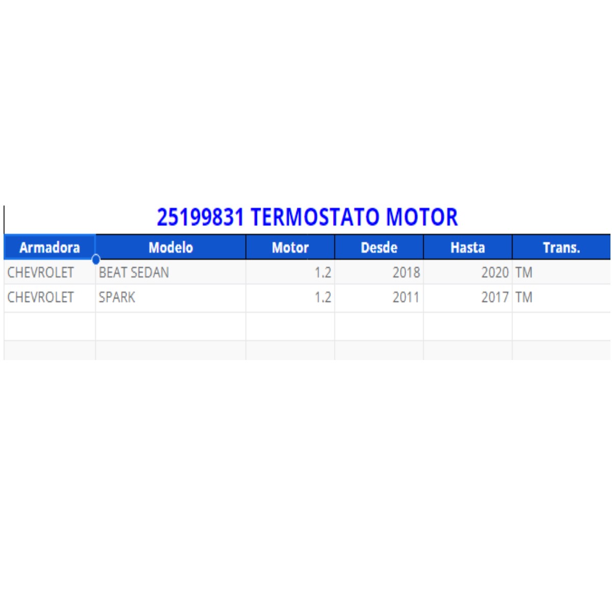 Termostato motor acdelco original para Chevrolet sedan 2018-2020 Chevrolet spark 2011-2017
