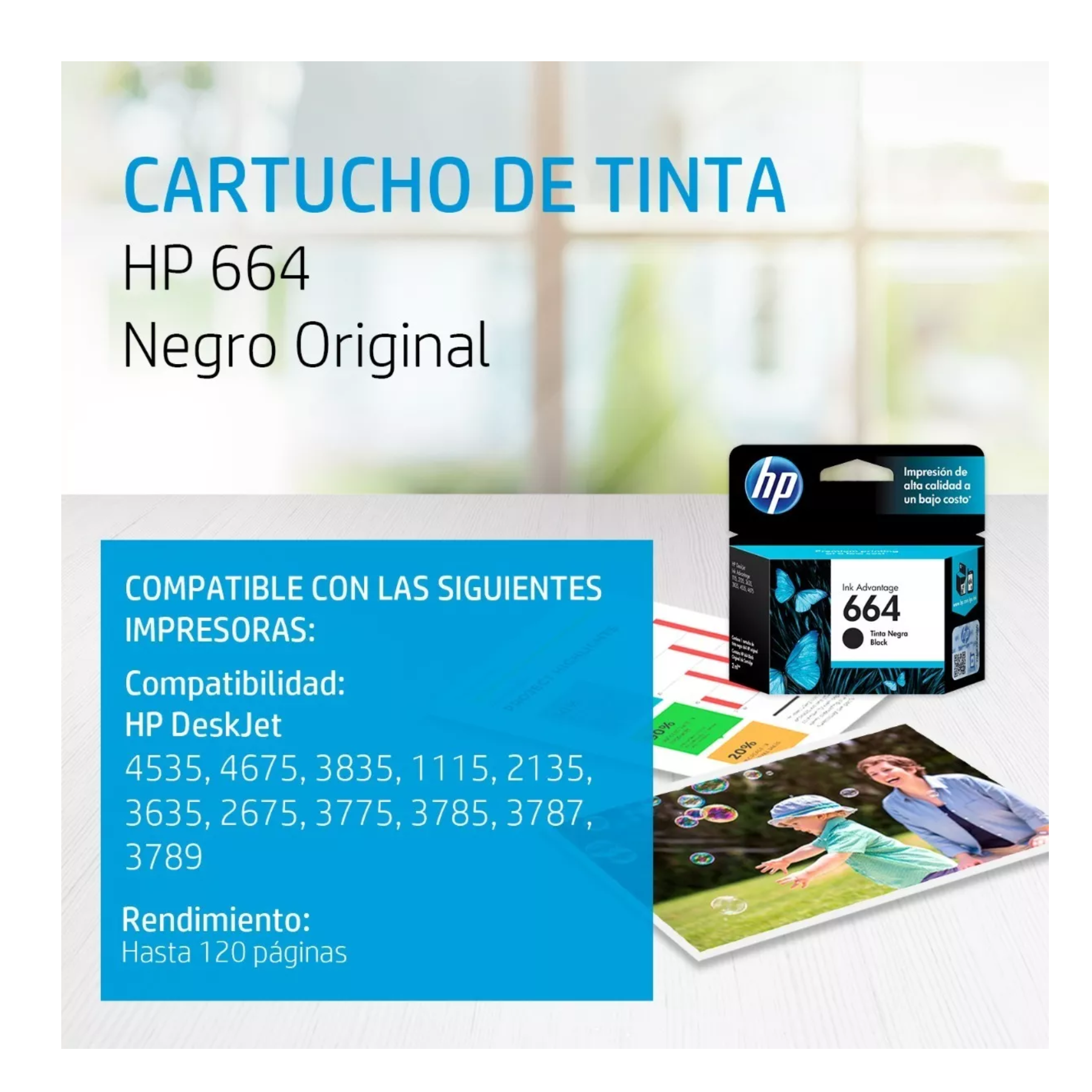 Kit de Cartuchos HP 664 De Tinta Negra + Tricolor