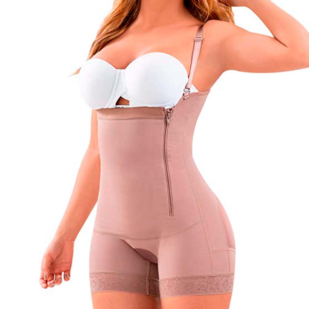 Faja Colombiana Uso Diario Postparto Moldeadora Body Short Con Cierre Lateral Reduce Medidas Para Mujer