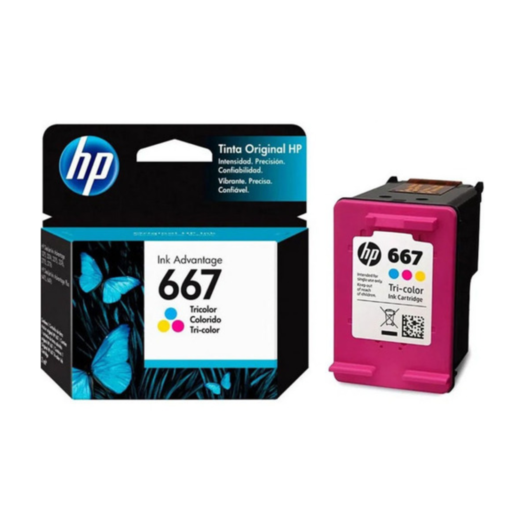 Kit De Cartuchos HP 667  De Tinta Negra + Tricolor Original