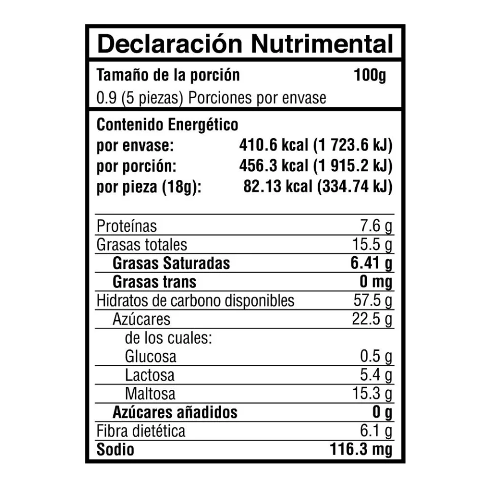 Glorias Las Sevillanas sin Azúcar 5 piezas paquete con 2 bolsas