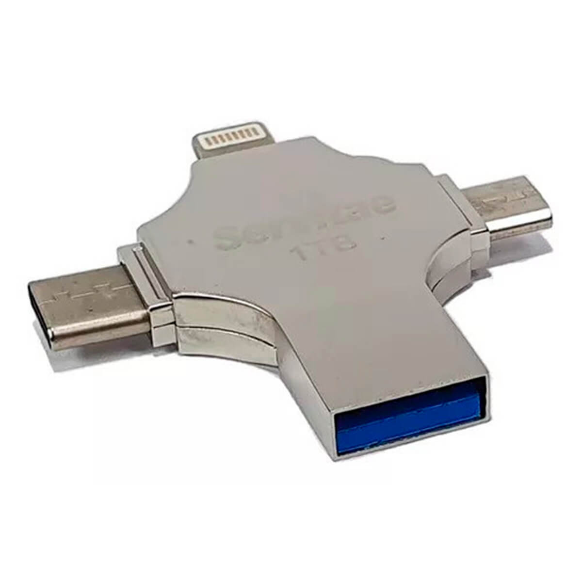 Memoria Otg 4 En 1 iPhone Android iPad Pc Usb-c Lighting 1tb