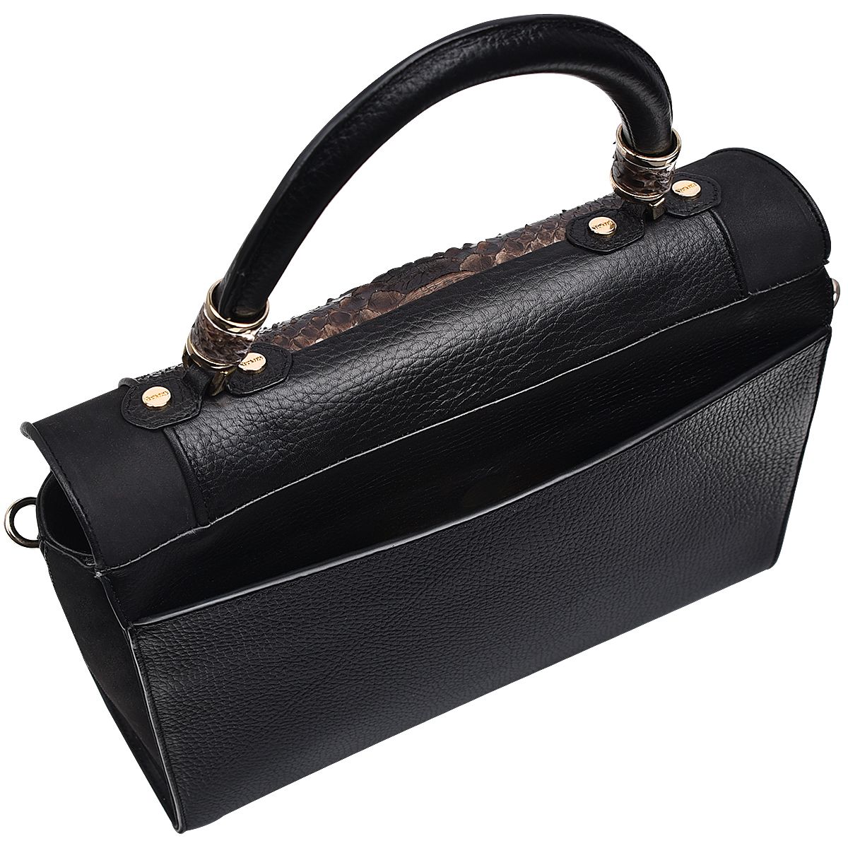 Bolso Cuadra en piel genuina de pitón para Dama